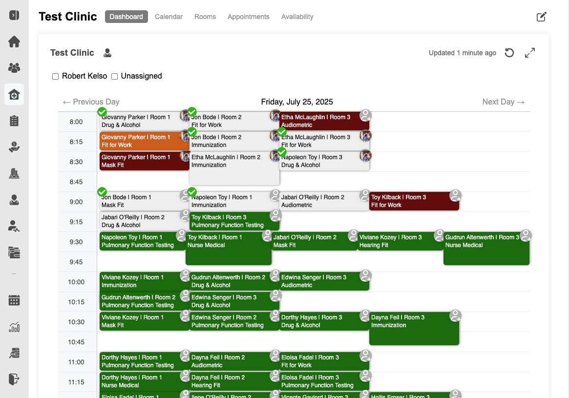 Tablet Interface Screenshot