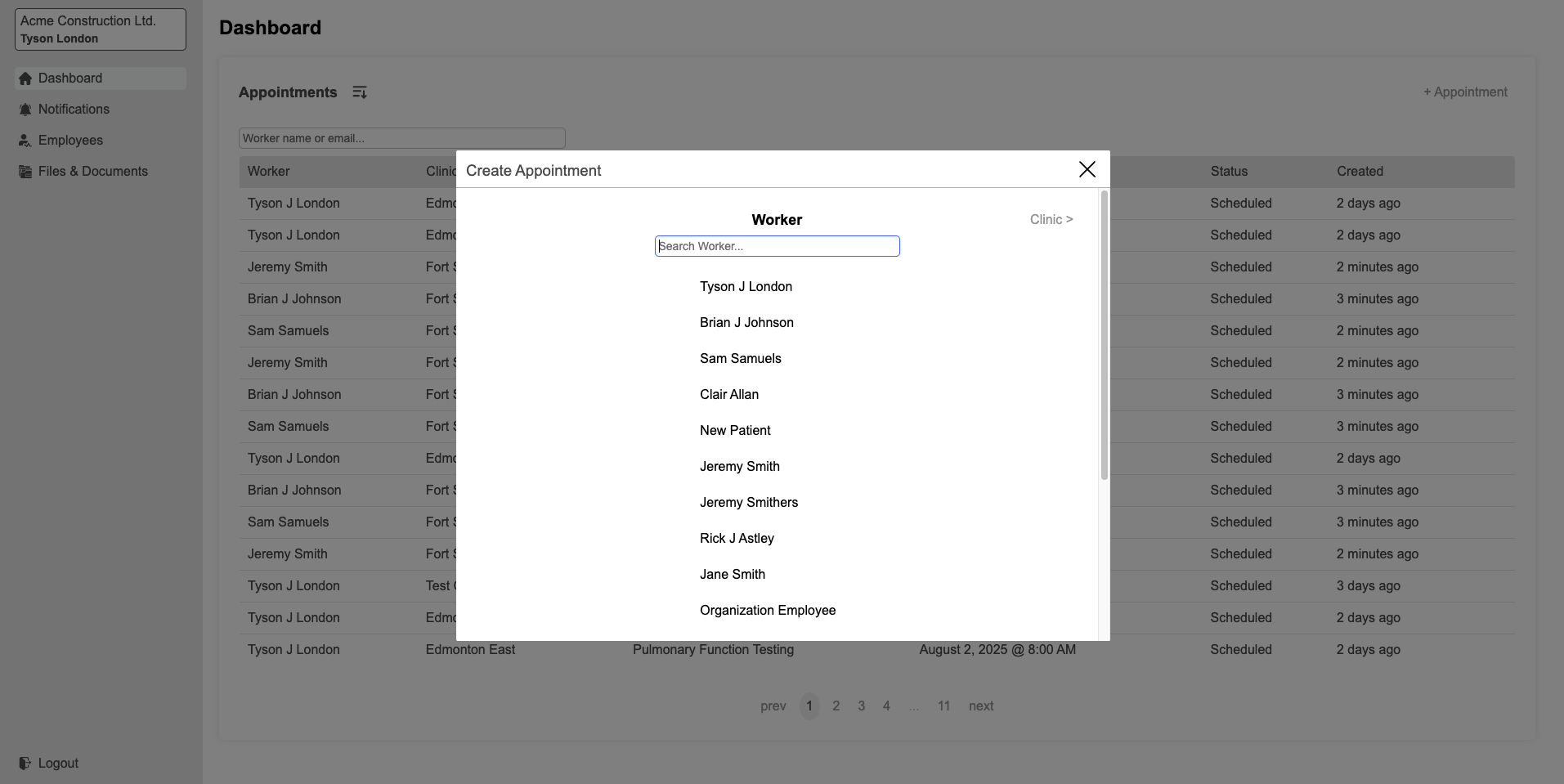 TPA Booking Interface